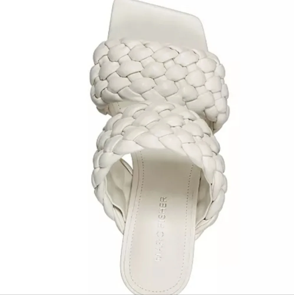 Marc Fisher Toree Heel Sandals Cream -9 - Picture 4 of 9